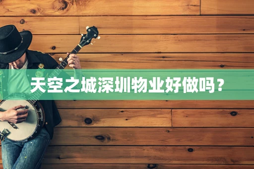 天空之城深圳物业好做吗？