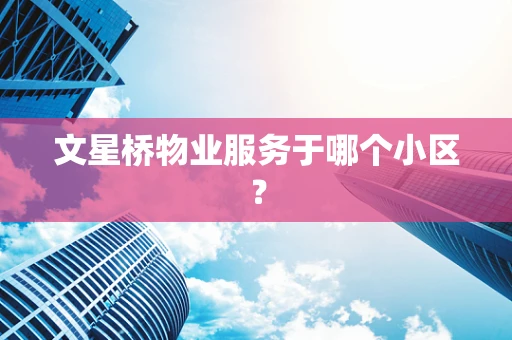 文星桥物业服务于哪个小区？