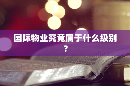 国际物业究竟属于什么级别？