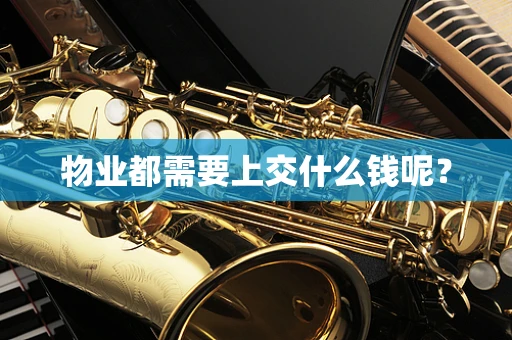 物业都需要上交什么钱呢？