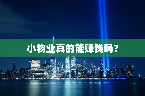 小物业真的能赚钱吗？
