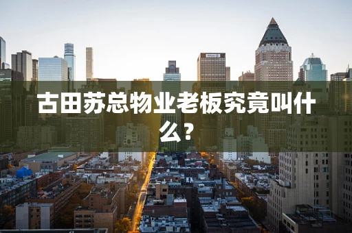古田苏总物业老板究竟叫什么？
