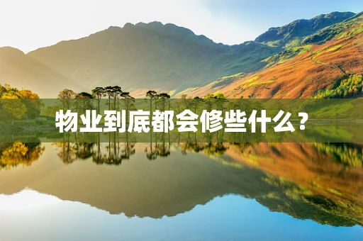 物业到底都会修些什么？