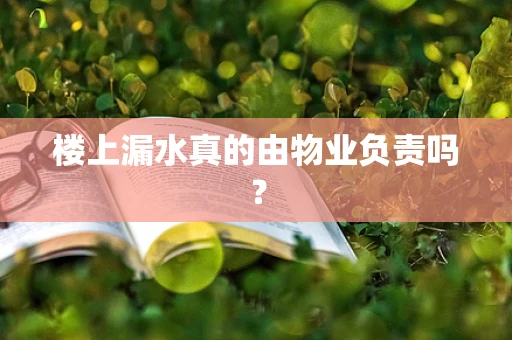 楼上漏水真的由物业负责吗？