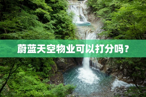 蔚蓝天空物业可以打分吗？