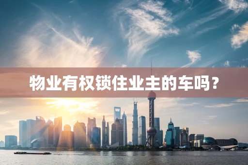 物业有权锁住业主的车吗？