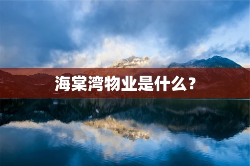海棠湾物业是什么？