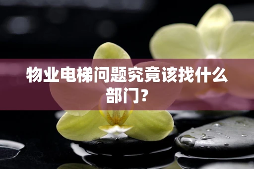 物业电梯问题究竟该找什么部门？