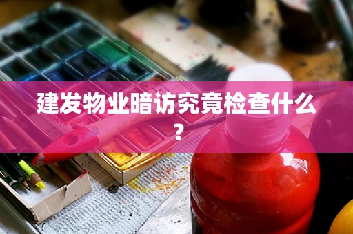 建发物业暗访究竟检查什么？