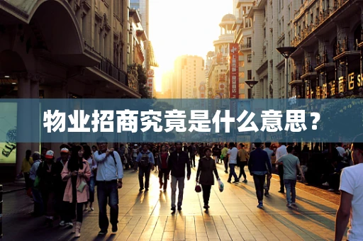 物业招商究竟是什么意思？