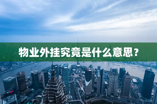 物业外挂究竟是什么意思？