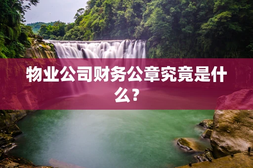 物业公司财务公章究竟是什么？
