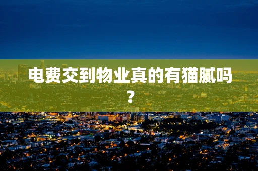 电费交到物业真的有猫腻吗？
