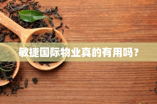 敏捷国际物业真的有用吗？