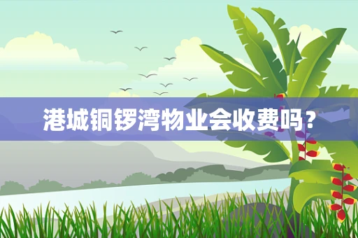 港城铜锣湾物业会收费吗？