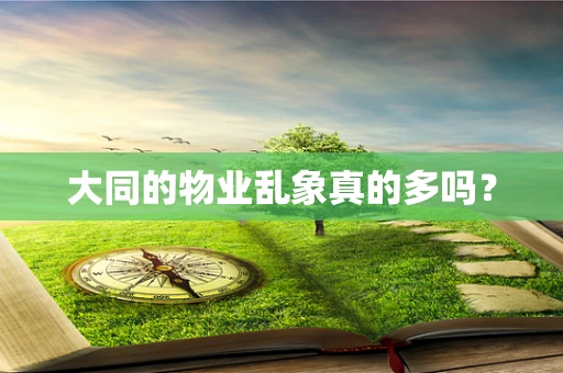 大同的物业乱象真的多吗？