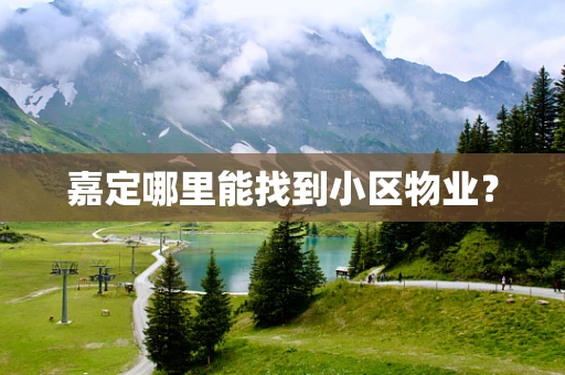 嘉定哪里能找到小区物业？