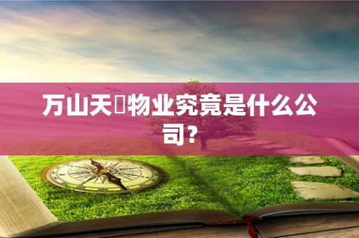 万山天璟物业究竟是什么公司？