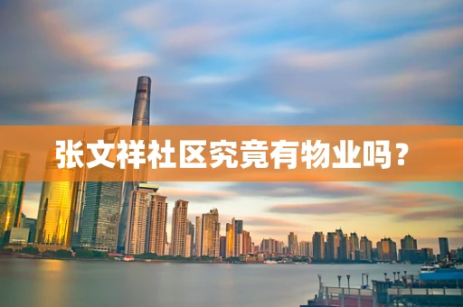 张文祥社区究竟有物业吗？